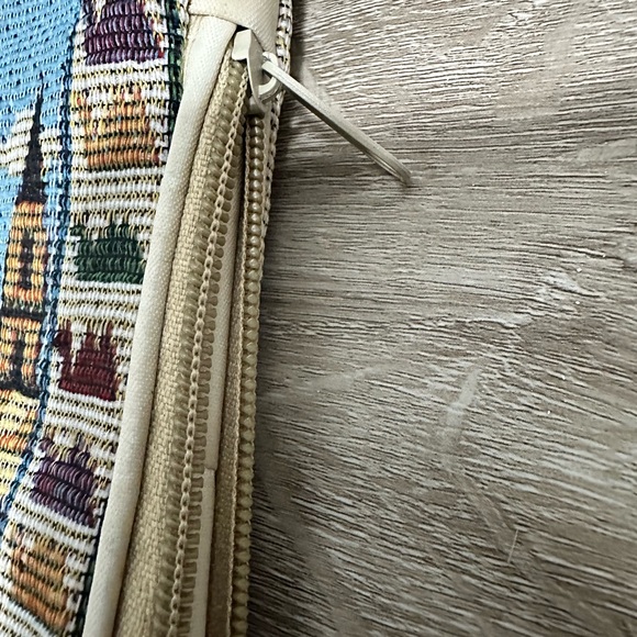 VTG 70’s Jerusalem Themed Tote Bag Quilted Multicolor - Picture 3 of 7